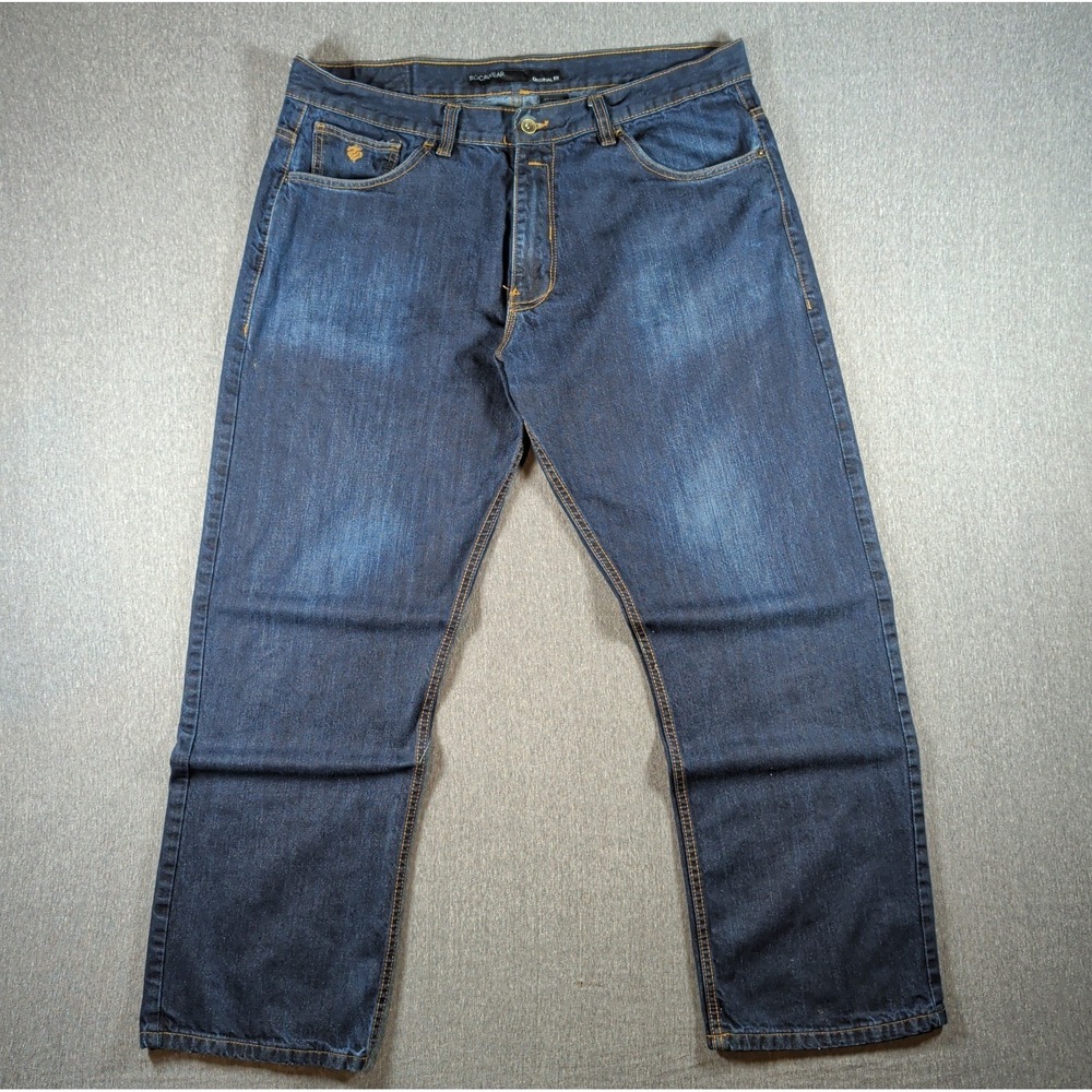 ROCAWEAR Jeans Mens Sz 38 (39x32) Blue Original Fit Baggy Hip Hop Streetwear Y2K